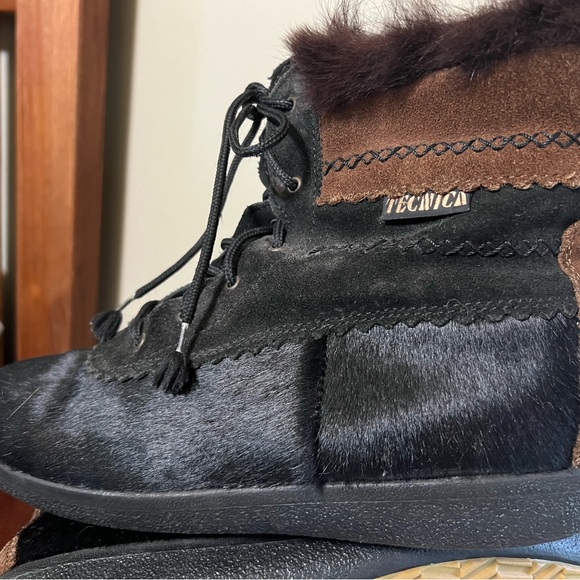 Tecnica Italian Goat Fur Ankle High Boots Size 41 - Picture 4 of 6